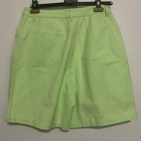 Vintage 80s/90s Northern Reflections Lime Green High-Rise Mom Shorts Sz 14 - Picture 7 of 7